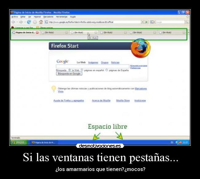 Si las ventanas tienen pestañas... -