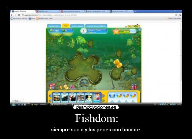 Fishdom: - siempre sucio y los peces con hambre 