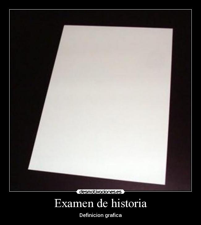 Examen de historia - Definicion grafica