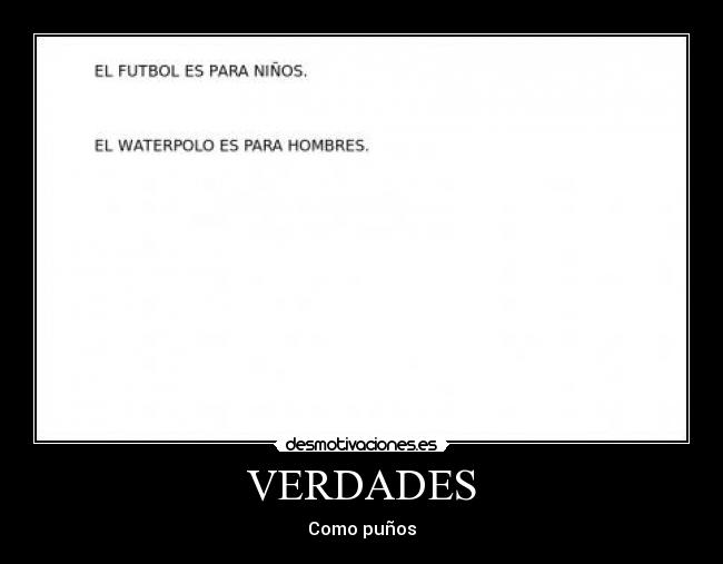 VERDADES - Como puños