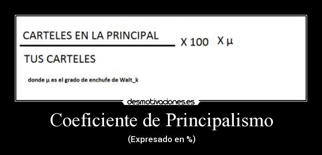 Coeficiente de Principalismo -