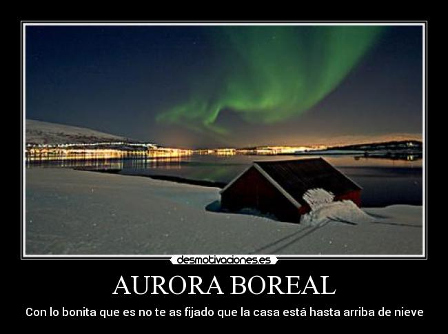 AURORA BOREAL - Con lo bonita que es no te as fijado que la casa está hasta arriba de nieve