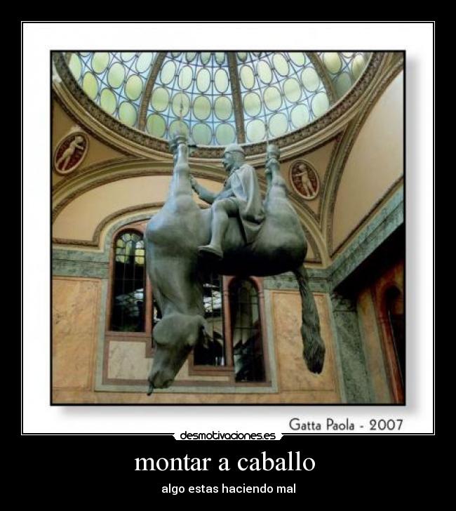 montar a caballo - algo estas haciendo mal