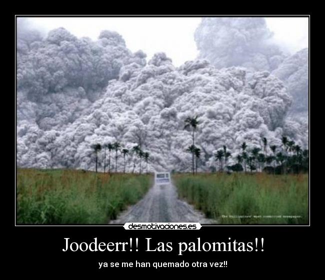 Joodeerr!! Las palomitas!! - ya se me han quemado otra vez!!