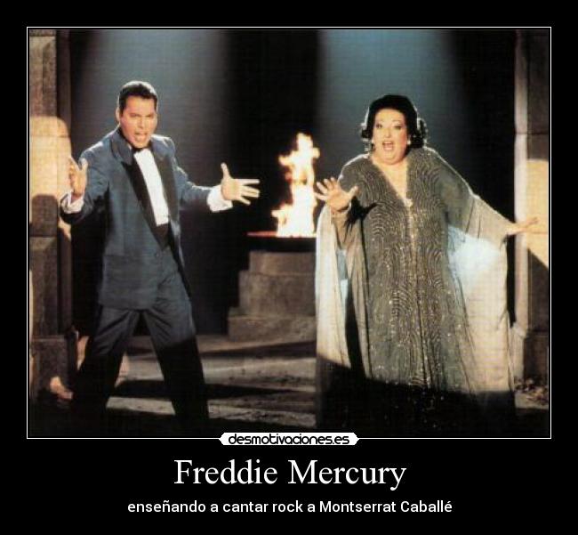 Freddie Mercury - enseñando a cantar rock a Montserrat Caballé
