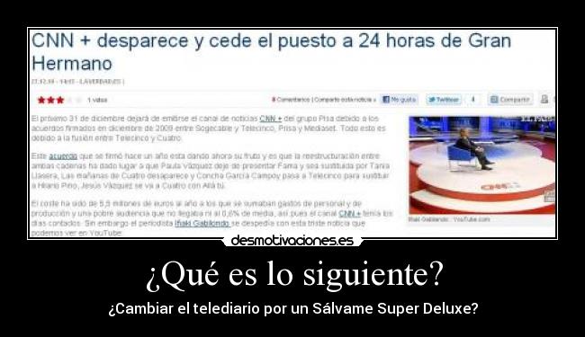 ¿Qué es lo siguiente? -