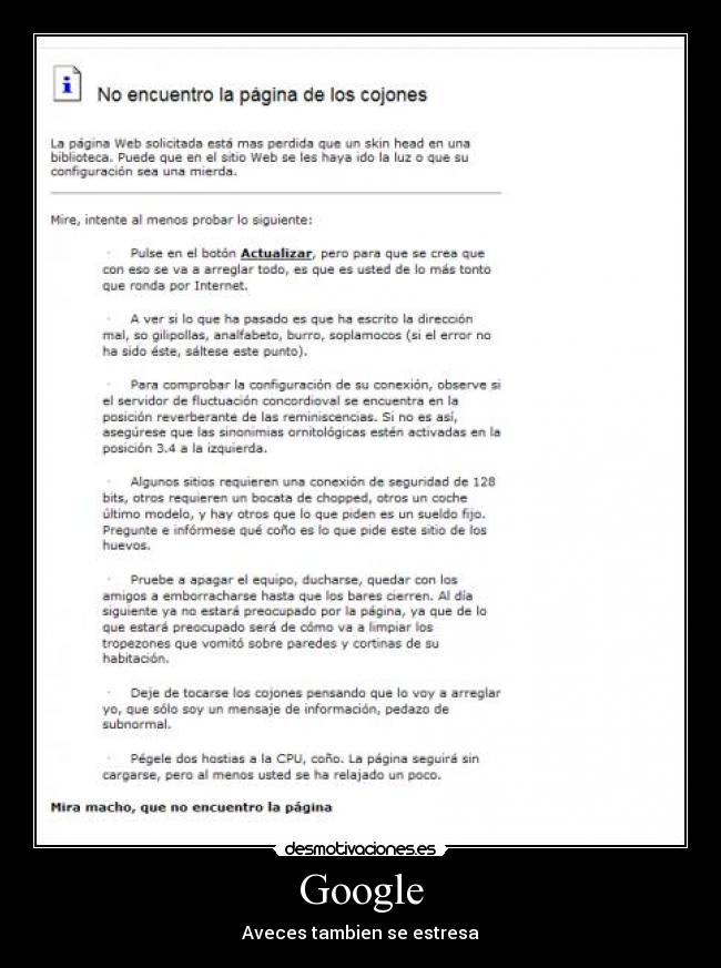 Google - Aveces tambien se estresa