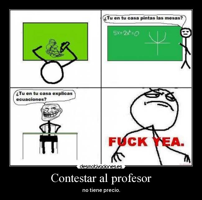 Contestar al profesor -