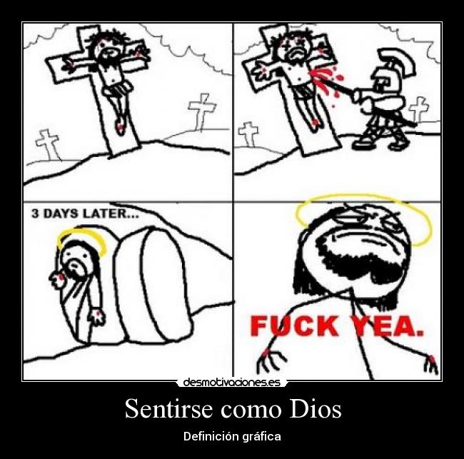 Sentirse como Dios - Definición gráfica