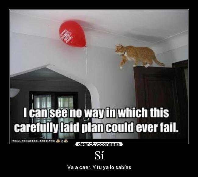 Sí - Va a caer. Y tu ya lo sabías