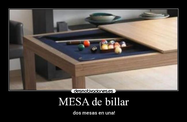 MESA de billar - dos mesas en una!