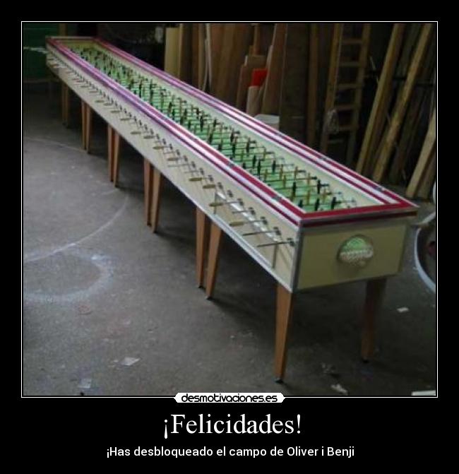 ¡Felicidades! - ¡Has desbloqueado el campo de Oliver i Benji