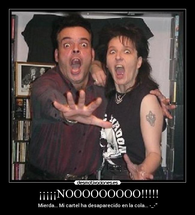 ¡¡¡¡¡NOOOOOOOOO!!!!! - Mierda... Mi cartel ha desaparecido en la cola... -_-