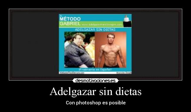Adelgazar sin dietas - Con photoshop es posible