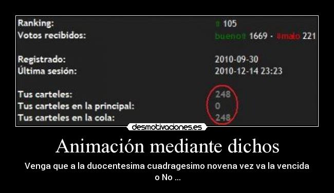 Animación mediante dichos -