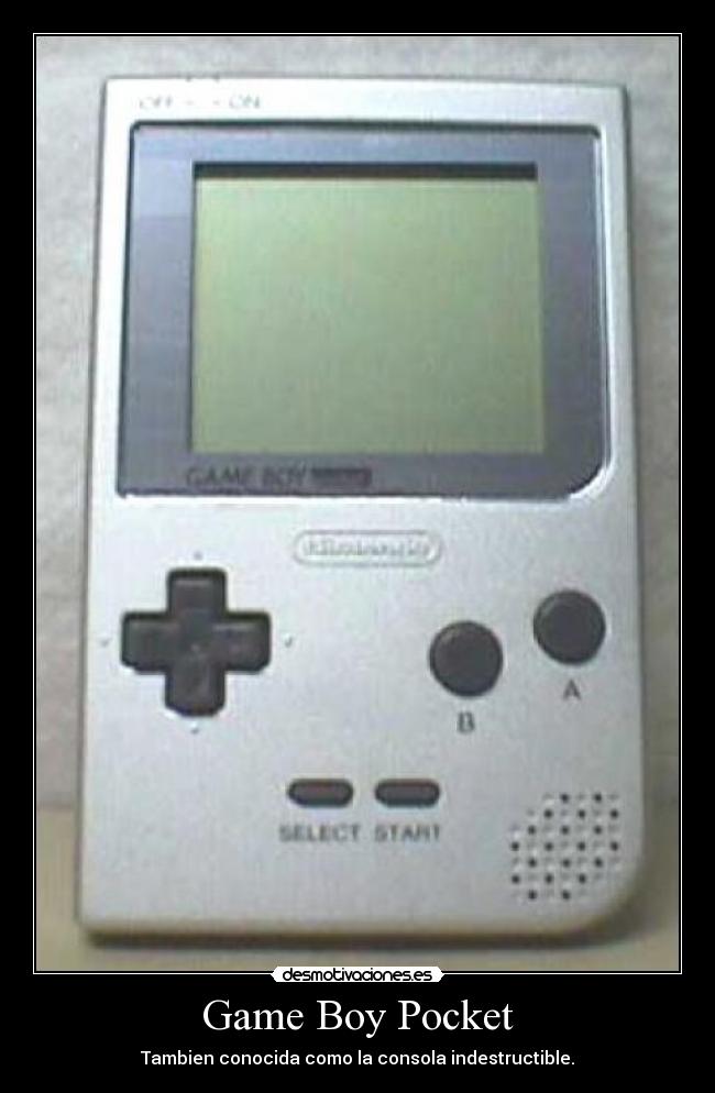 Game Boy Pocket - Tambien conocida como la consola indestructible.