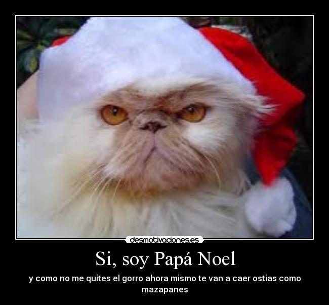 Si, soy Papá Noel - y como no me quites el gorro ahora mismo te van a caer ostias como mazapanes
