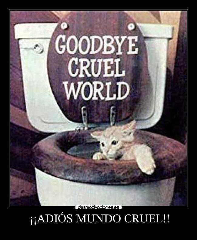 ¡¡ADIÓS MUNDO CRUEL!! -