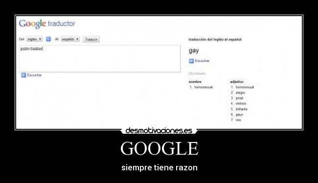 GOOGLE - siempre tiene razon