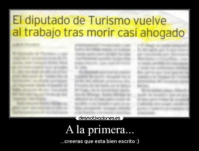 A la primera... - 