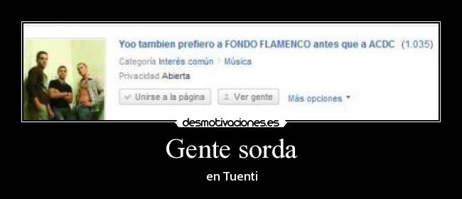 Gente sorda - en Tuenti