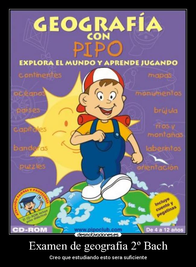 Examen de geografia 2º Bach - Creo que estudiando esto sera suficiente