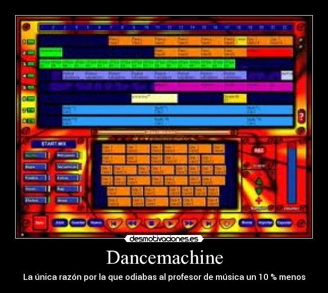 carteles dancemachine musica profesor desmotivaciones