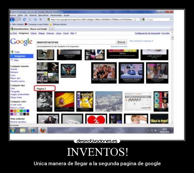 INVENTOS! - Unica manera de llegar a la segunda pagina de google