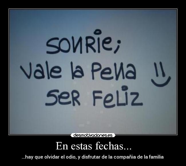 En estas fechas... -