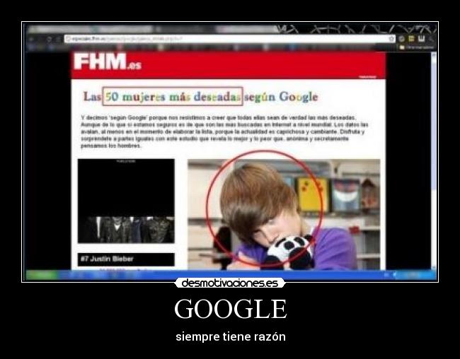 GOOGLE - siempre tiene razón