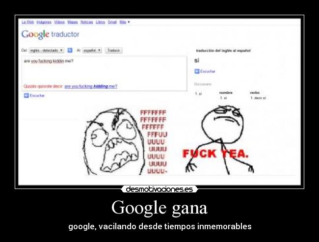 Google gana - google, vacilando desde tiempos inmemorables