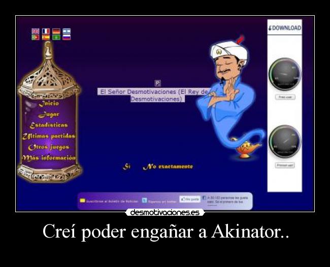 Creí poder engañar a Akinator.. -