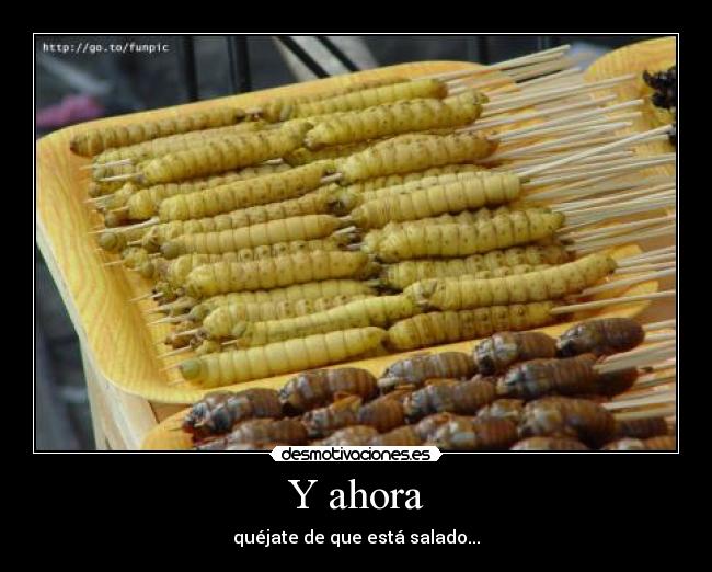 Y ahora - quéjate de que está salado...