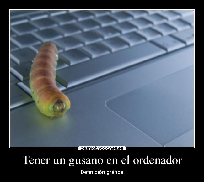 Tener un gusano en el ordenador - Definición gráfica