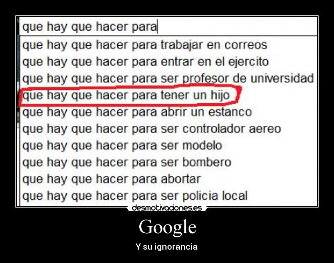 Google - Y su ignorancia