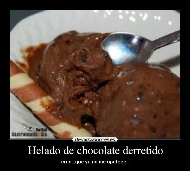 Helado de chocolate derretido - 