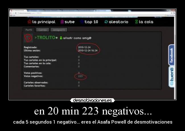 en 20 min 223 negativos... -
