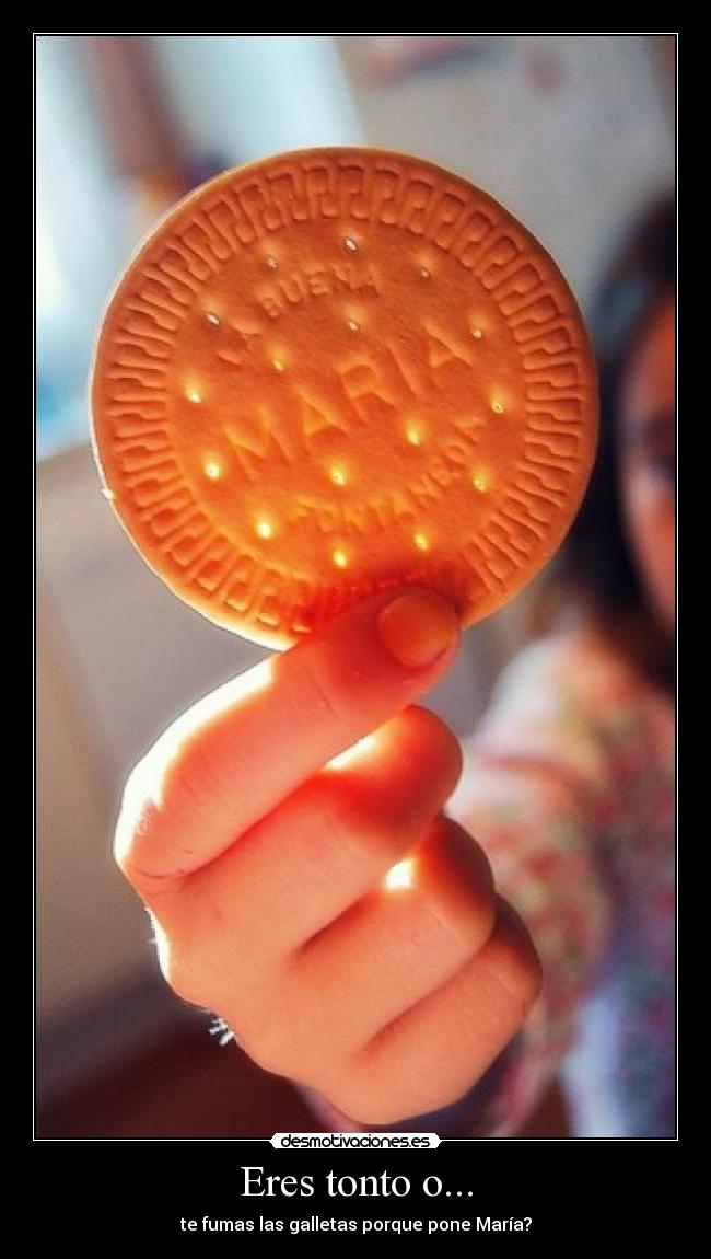 Eres tonto o... -