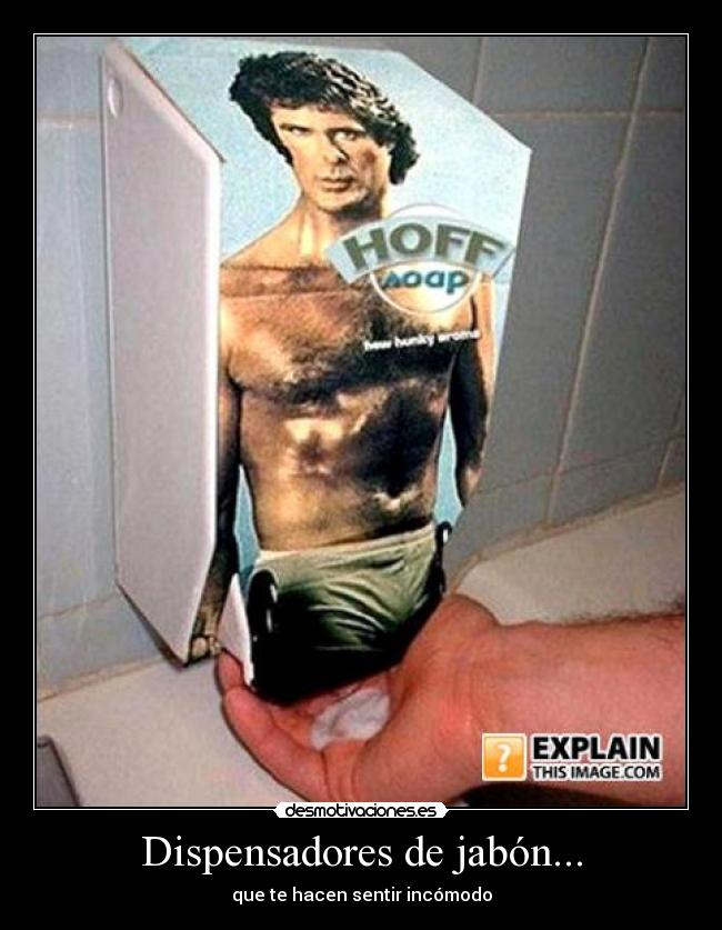 Dispensadores de jabón... - que te hacen sentir incómodo
