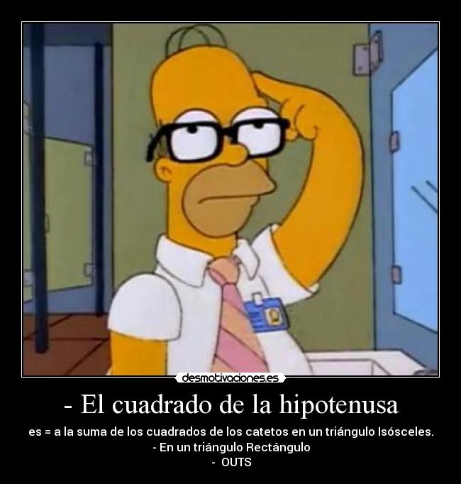 - El cuadrado de la hipotenusa -