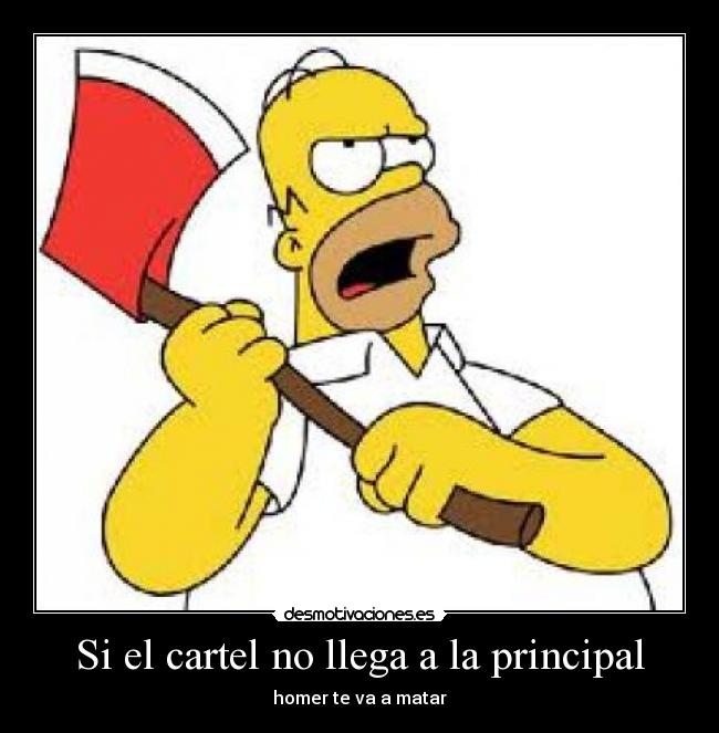 Si el cartel no llega a la principal - 