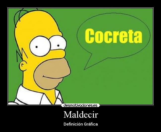 Maldecir - Definición Gráfica