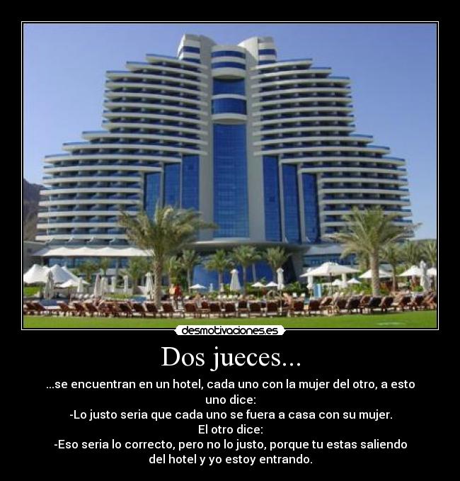 carteles jueces hotel mujer justo correcto mujeres desmotivaciones