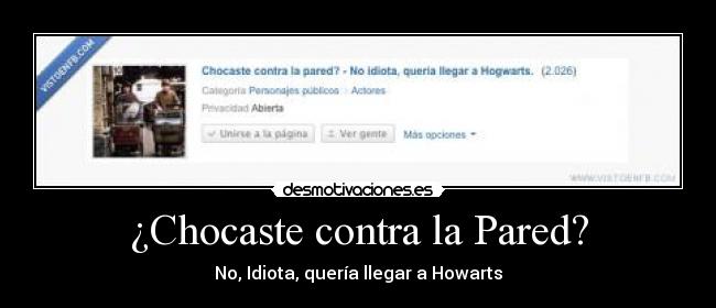 ¿Chocaste contra la Pared? -