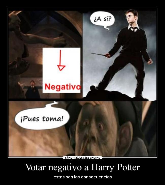 Votar negativo a Harry Potter - 
