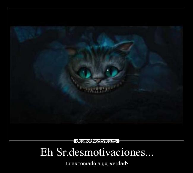 Eh Sr.desmotivaciones... - Tu as tomado algo, verdad?