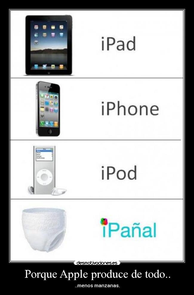 carteles apple iphone ipod ipad ipanal lol desmotivaciones