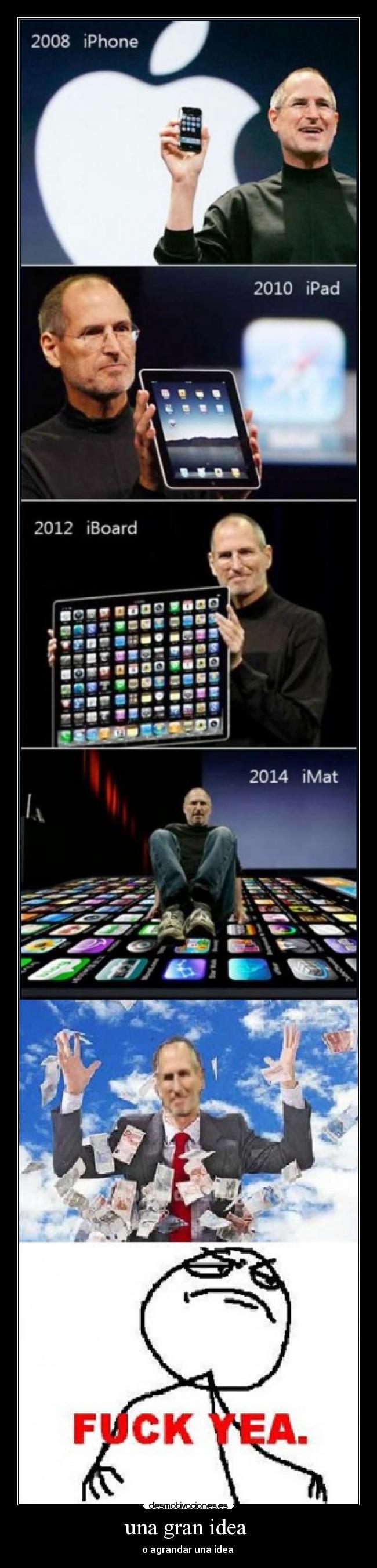 una gran idea  - o agrandar una idea 