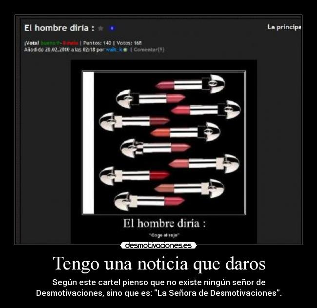 Tengo una noticia que daros - 