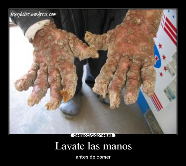 Lavate las manos - antes de comer